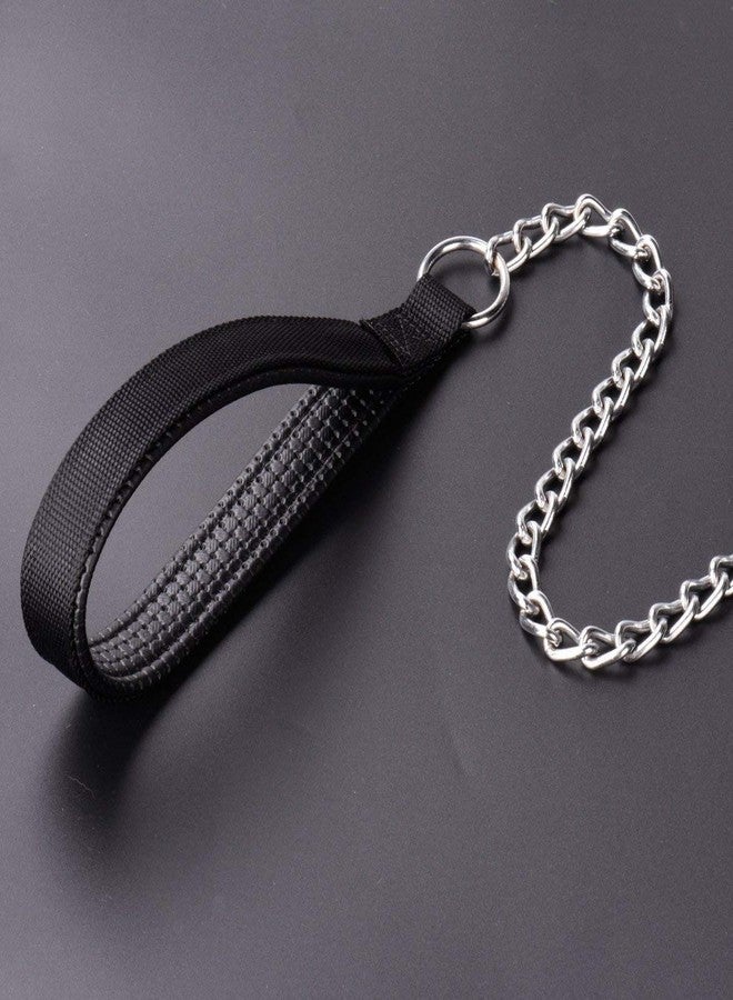 BohoBark Heavy Duty Dog Leash Metal Dog Leash Dog Chain with Padded Handle, Durable Leash Grinder Chain Silver Hook Handle Leash Chain (Color May Vary) - Image 4